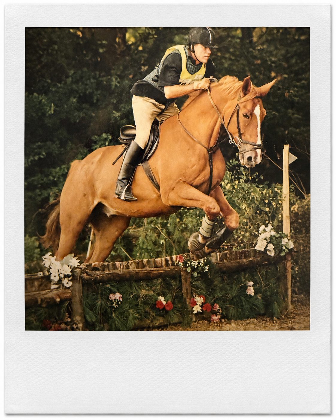 John with Pferdinand, his Hanoverian. Photographed around 2004.