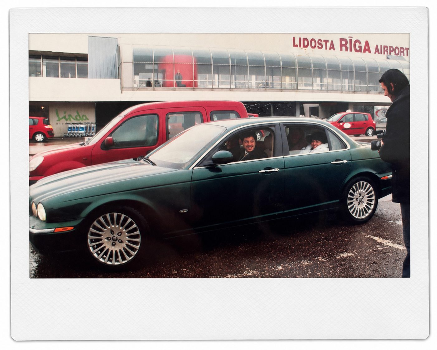 Leonid at the wheel of his 2005 Jaguar XJ in British Racing Green – one of the last truly classic Jaguars